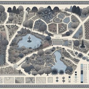 Botanical Garden Map Illustration Generator