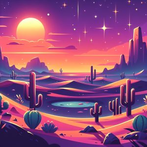 Cartoon Desert Scene Generator